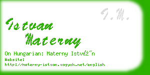 istvan materny business card